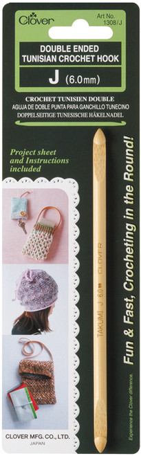 3 Pack - Clover Double Ended Tunisian Crochet Hook-J/6mm - 1308/J - 051221118081