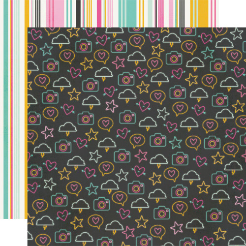 25 Pack - Simple Stories Totally 80's Double-Sided Paper 12"X12"-To the Max - 5A003Q47-1HKJM - 810191524373