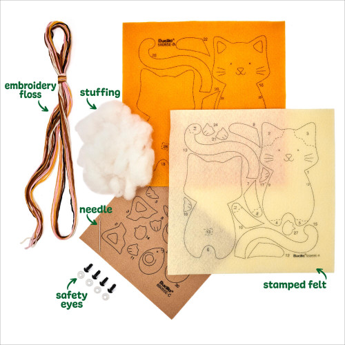 3 Pack - Bucilla Purrfect Pair Felties Embroidery Kit-Purrect Pair - 5A003SYR-1HPBQ