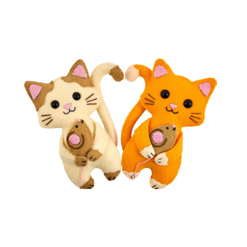 3 Pack - Bucilla Purrfect Pair Felties Embroidery Kit-Purrect Pair - 5A003SYR-1HPBQ