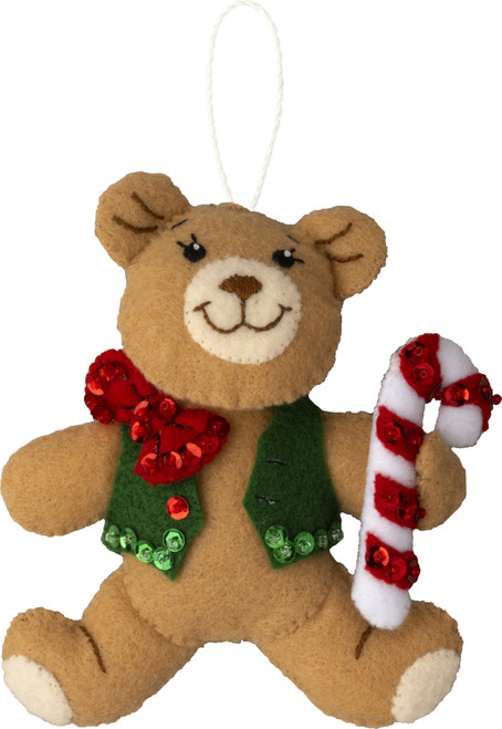 Bucilla Felt Ornaments Applique Kit Set Of 6-Holiday Favorites - 89577E