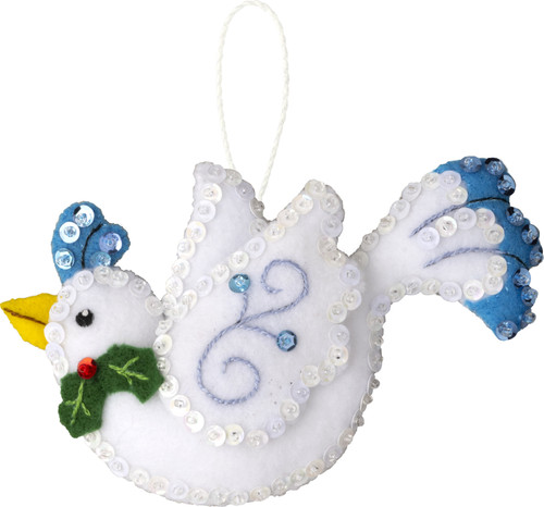 Bucilla Felt Ornaments Applique Kit Set Of 6-Holiday Favorites - 89577E