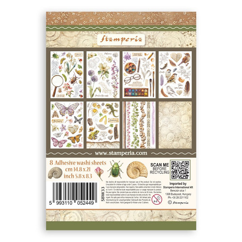 Stamperia A5 Washi Pad 8/Pkg-All Around - 5A003R6S-1HMT9 Stamperia A5 Washi Pad 8/Pkg-All Around - 5A003R6S-1HMT9