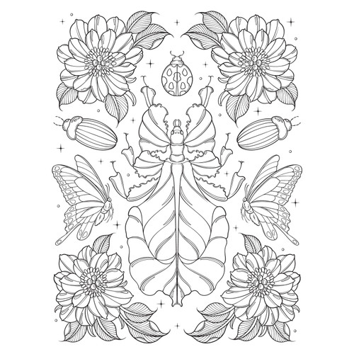 Bugs And Blooms Coloring Book-Softcover - 5A003T9M-1HQ57 Bugs And Blooms Coloring Book-Softcover - 5A003T9M-1HQ57