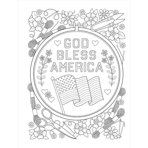 Americana Coloring Book-Softcover - 5A003T9L-1HQ5F