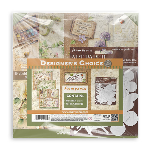 Stamperia Scrapbooking Pad and Art Paper Shapes Bundle-All Around - 5A003R64-1HMTH - 5993110054498