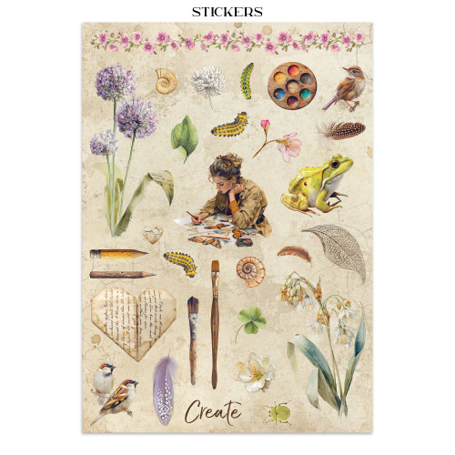 Stamperia Junk Journal Stickers, Cut-outs & Backgrounds-All Around - 5A003R77-1HMVP