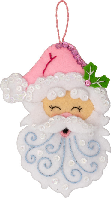 Bucilla Felt Ornaments Applique Kit Set Of 4-Santa Sweets - 5A0021SG-1G4P8