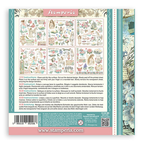 Stamperia Assortment Rub-On 6.1"x6.1" - 6/Pkg-Wonderland - 5A003R6N-1HMTV