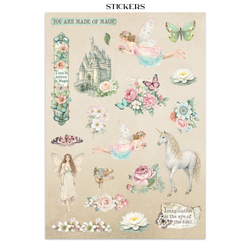 Stamperia Junk Journal Stickers, Cut-outs & Backgrounds-Wonderland - 5A003R69-1HMTW