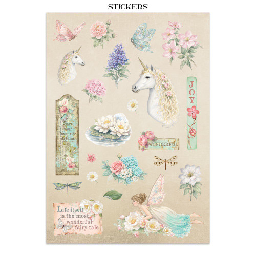 Stamperia Junk Journal Stickers, Cut-outs & Backgrounds-Wonderland - 5A003R69-1HMTW