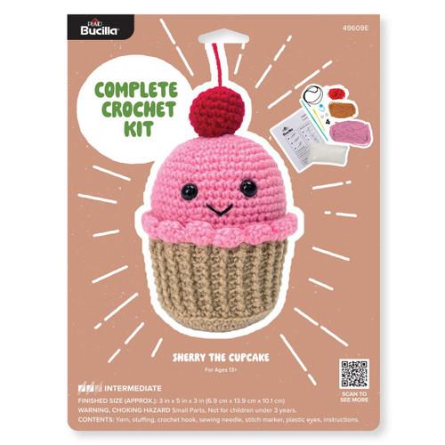 3 Pack - Bucilla Amigurumi Kit-5" - Cupcake - 5A002CT7-1GG9T - 046109496092