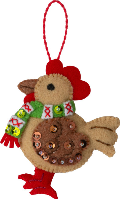 Bucilla Felt Ornaments Applique Kit Set Of 6-Barnyard Cheer - 5A002W1S-1GWQW