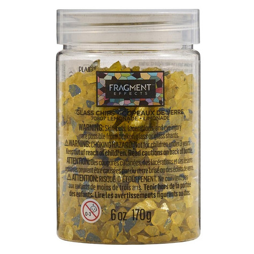 Plaid Fragment Effects Glass Chips 6oz-Lemonade - 5A002B43-1GDK2 - 028995708077