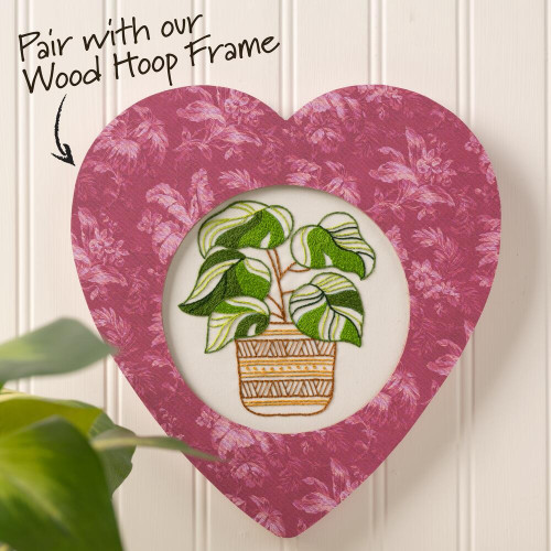 Bucilla Stamped Embroidery Kit W/6" Plastic Hoop-Potted Beauty - 5A002HRG-1GKC1