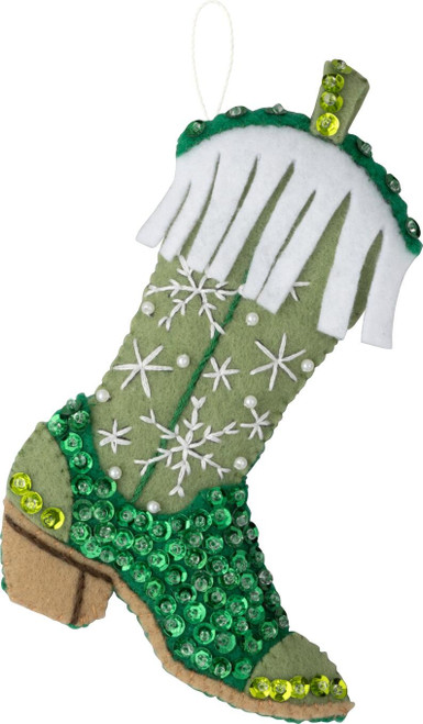 Bucilla Felt Ornaments Applique Kit Set Of 4-Boots And Bling - 5A002HRM-1GKB6 Bucilla Felt Ornaments Applique Kit Set Of 4-Boots And Bling - 5A002HRM-1GKB6