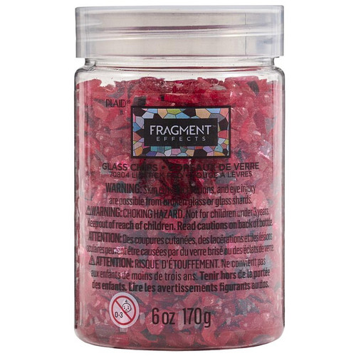 Plaid Fragment Effects Glass Chips 6oz-Lip Red - 5A002B43-1GDK7 - 028995708046