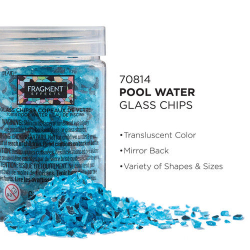 Plaid Fragment Effects Glass Chips 6oz-Pool Water - 5A002B43-1GDKH