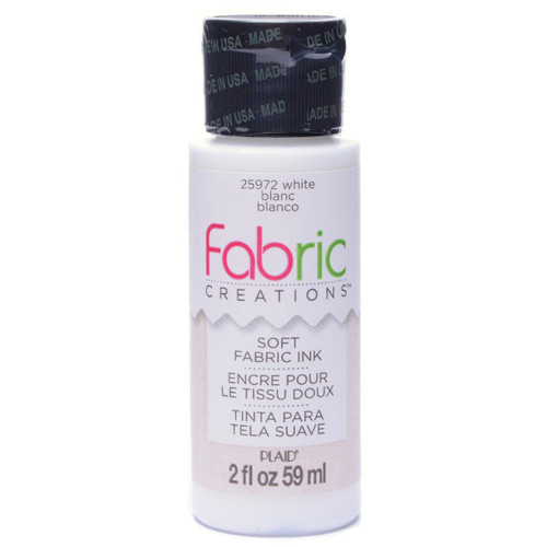 Plaid Fabric Creations Soft Fabric Ink 2oz.-White - FCINK2OZ-25972 - 028995259722