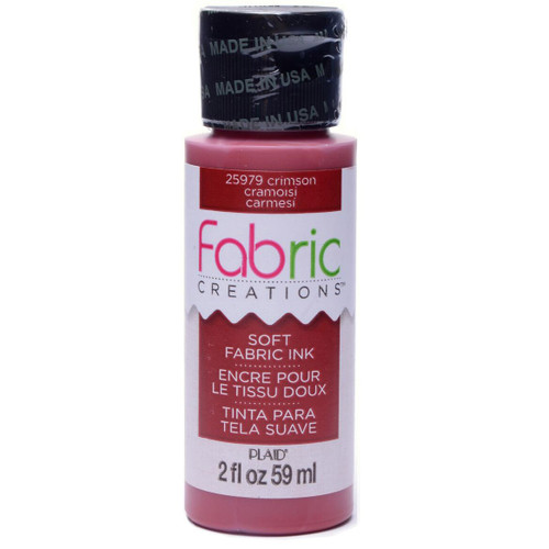 Plaid Fabric Creations Soft Fabric Ink 2oz.-Crimson - FCINK2OZ-25979 - 028995259791
