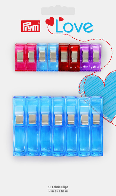 3 Pack - Prym Love Fabric Clips 15/Pkg-Small & Large - 60104 - 089516601048