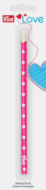Prym Love Fabric Marking Pencil-Pink w/White Polka Dots - 60129 - 089516601291