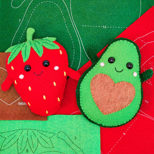 Bucilla Perfect Pair Felties Embroidery Kit-Super Foods - 5A003SYQ-1HPBR