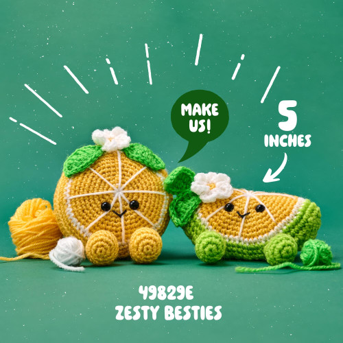 3 Pack - Bucilla Amigurumi Kit - Zesty Besties-5" - 5A003GJ7-1HBKN