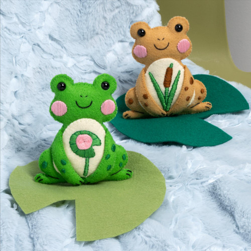 Bucilla Perfect Pair Felties Embroidery Kit-Pond Pals - 5A003SYT-1HPBT Bucilla Perfect Pair Felties Embroidery Kit-Pond Pals - 5A003SYT-1HPBT