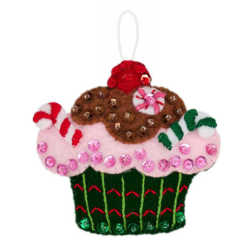 Bucilla Felt Ornament Applique Kits Set of 6-Christmas Treat Classic - 5A003T2D-1HPH5