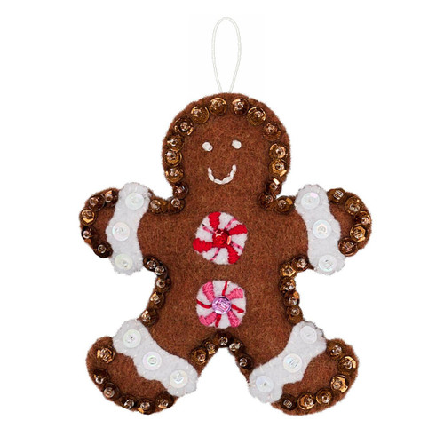 Bucilla Felt Ornament Applique Kits Set of 6-Christmas Treat Classic - 5A003T2D-1HPH5