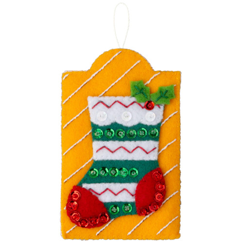 Buciall Felt Gift Tags Applique Kit Set Of 12-Holiday Gift Tags - 5A003MMN-1HJ3Y