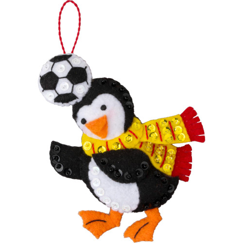 Bucilla Felt Ornaments Applique Kits Set Of 4-Soccer Snow Day - 5A003MMH-1HJ3Z