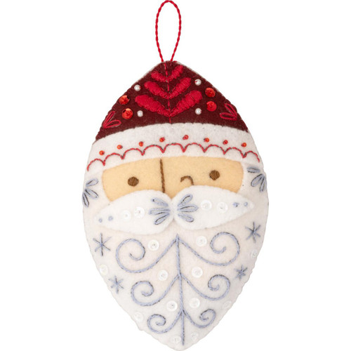 Bucilla Felt Ornaments Applique Kit Set Of 6-Santa's Nordic Set - 5A003G3J-1H9XY