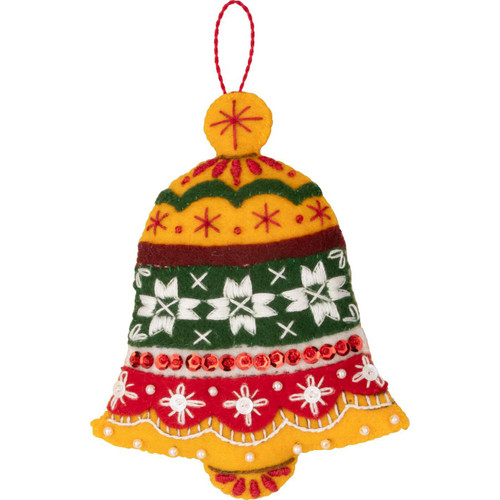 Bucilla Felt Ornaments Applique Kit Set Of 6-Santa's Nordic Set - 5A003G3J-1H9XY