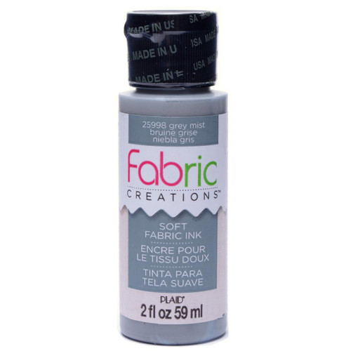 Plaid Fabric Creations Soft Fabric Ink 2oz.-Grey Mist - FCINK2OZ-25998 - 028995259982