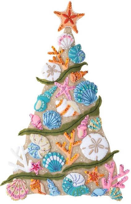 Bucilla Felt Wall Hanging Applique Kit-Coastal Christmas - 89500E - 046109895000