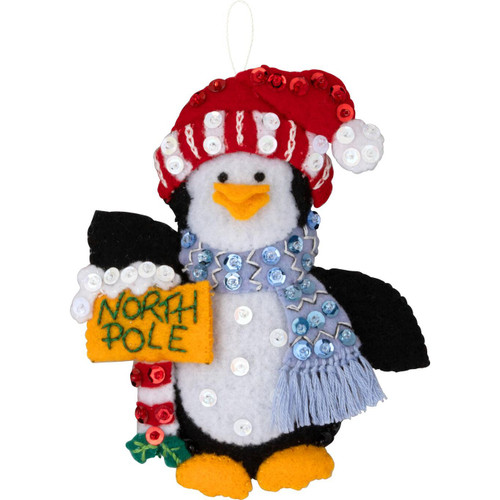 Bucilla Felt Ornaments Applique Kit Set Of 4-Polar Pal Parade - 5A003G3H-1H9Y0