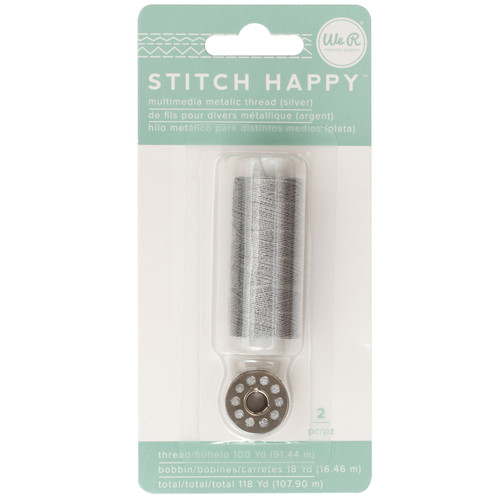 We R Stitch Happy Metallic Thread-Silver - WR660705 - 633356607052