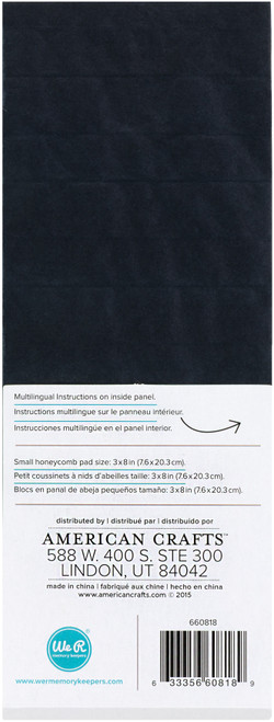 We R DIY Party Honeycomb Pads 3"X8" 2/Pkg-Black - 660818 We R DIY Party Honeycomb Pads 3"X8" 2/Pkg-Black - 660818