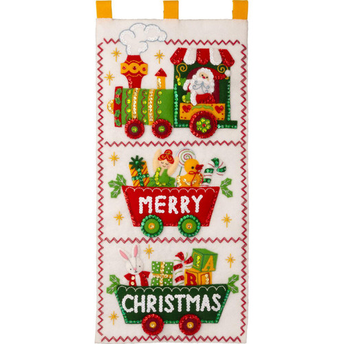 Bucilla Felt Wall Hanging Applique Kit-Jolly Trolly - 5A003CMD-1H8Y5 - 046109898001