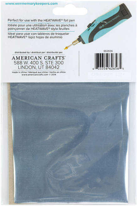 Heatwave Foil Sheets 4"X6" 30/Pkg-Silver - WRHF4X6-62656