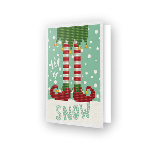 Diamond Dotz Diamond Art Greeting Card Kit 5"X7"-Let It Snow - DDG021 - 4897073247939