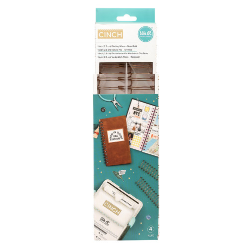 We R Cinch Wires 1" 4/Pkg-Rose Gold - WR660503 - 633356605034