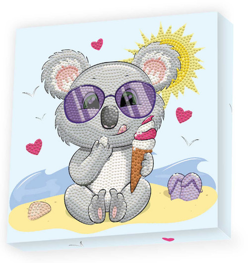 Diamond Dotz Diamond Art Box Kit 8.6"X8.6"-Koala Cream - DBX040