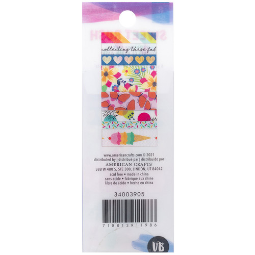 Vicki Boutin Sweet Rush Washi Tape 8/Pkg-W/Gold Foil - VB003905 Vicki Boutin Sweet Rush Washi Tape 8/Pkg-W/Gold Foil - VB003905