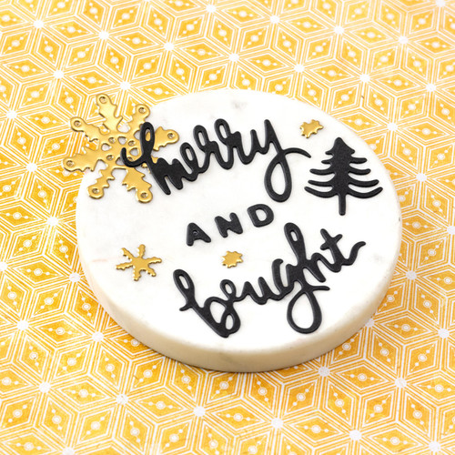 Vicki Boutin Evergreen & Holly Thickers Stickers 112/Pkg-Joyful Phrase W/Gold Foil Accents - VBEH3708