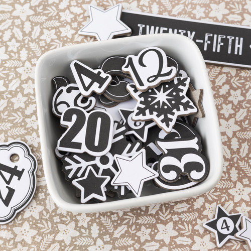 Vicki Boutin Evergreen & Holly Mixed Chipboard Stickers- - VBEH3712