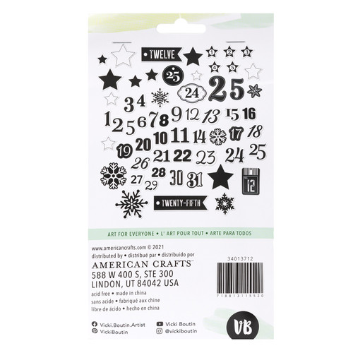 Vicki Boutin Evergreen & Holly Mixed Chipboard Stickers- - VBEH3712