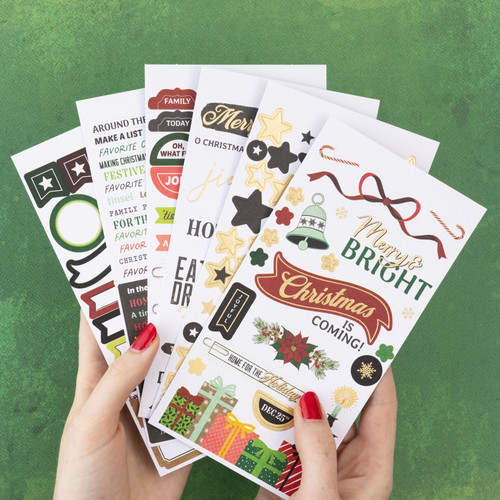 Vicki Boutin Evergreen & Holly Sticker Book-W/Gold Foil Accents 235/Pkg - VBEH3717